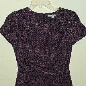 Boden Black and Pink Tweed Mini Dress